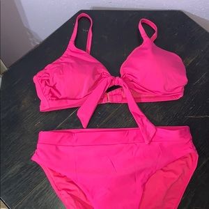 2 - 2pc bathing suits & white top for one price